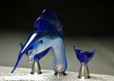 Blue Swordfish Glass Faucet