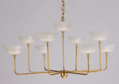 Custom brass chandelier