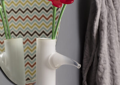 Flowers in Carafe Custom Glass Faucet Set