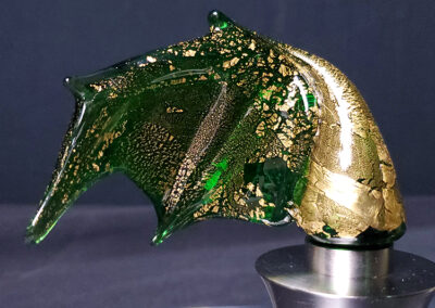 Green Dragon Glass Faucet Handle