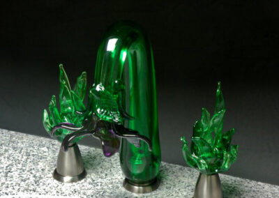 Green Petal Glass Faucet