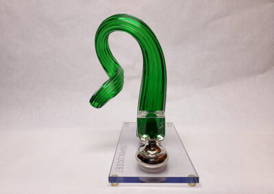 Green Spiral Glass Faucet