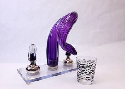 Purple Spiral Glass Faucet