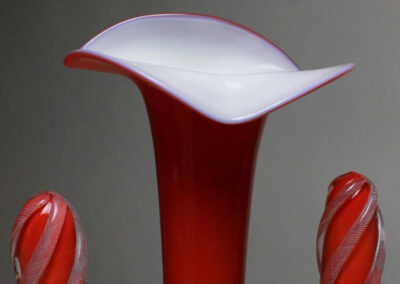 Red and White Carafe Faucet
