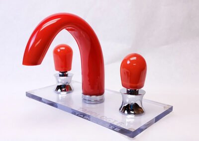 Smooth Red Glass Faucet
