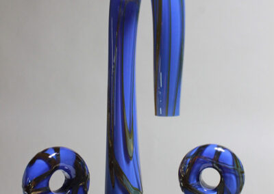 Tall Blue Glass Faucet