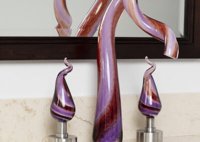 Tall Purple Glass Faucet