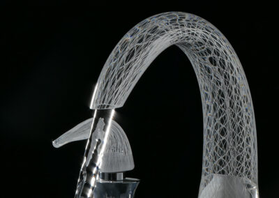 White Caning Glass Faucet