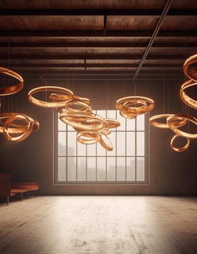 Large Lobby Lighting AI Design by Magma Build Studios